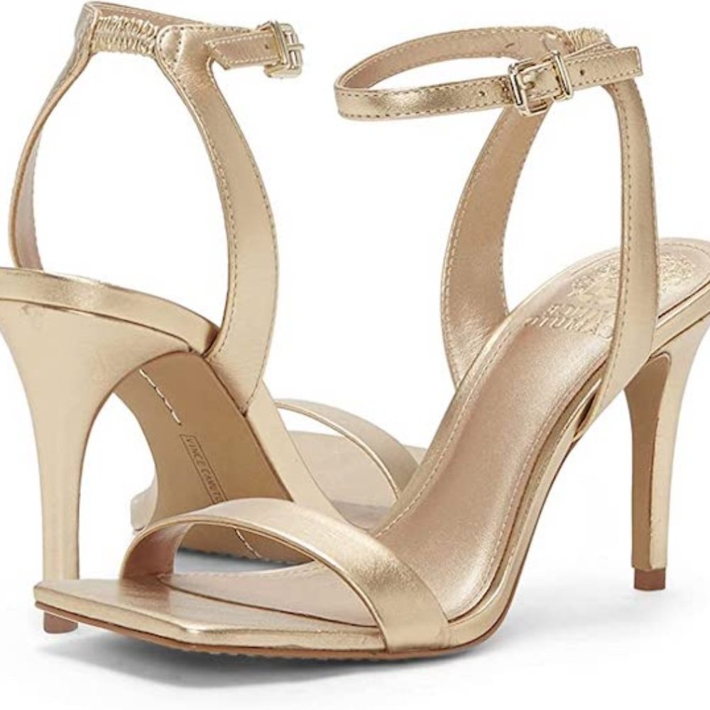 Vince Camuto Women's Egyptian Gold Leather Saprenda 2 Sandals Size 6